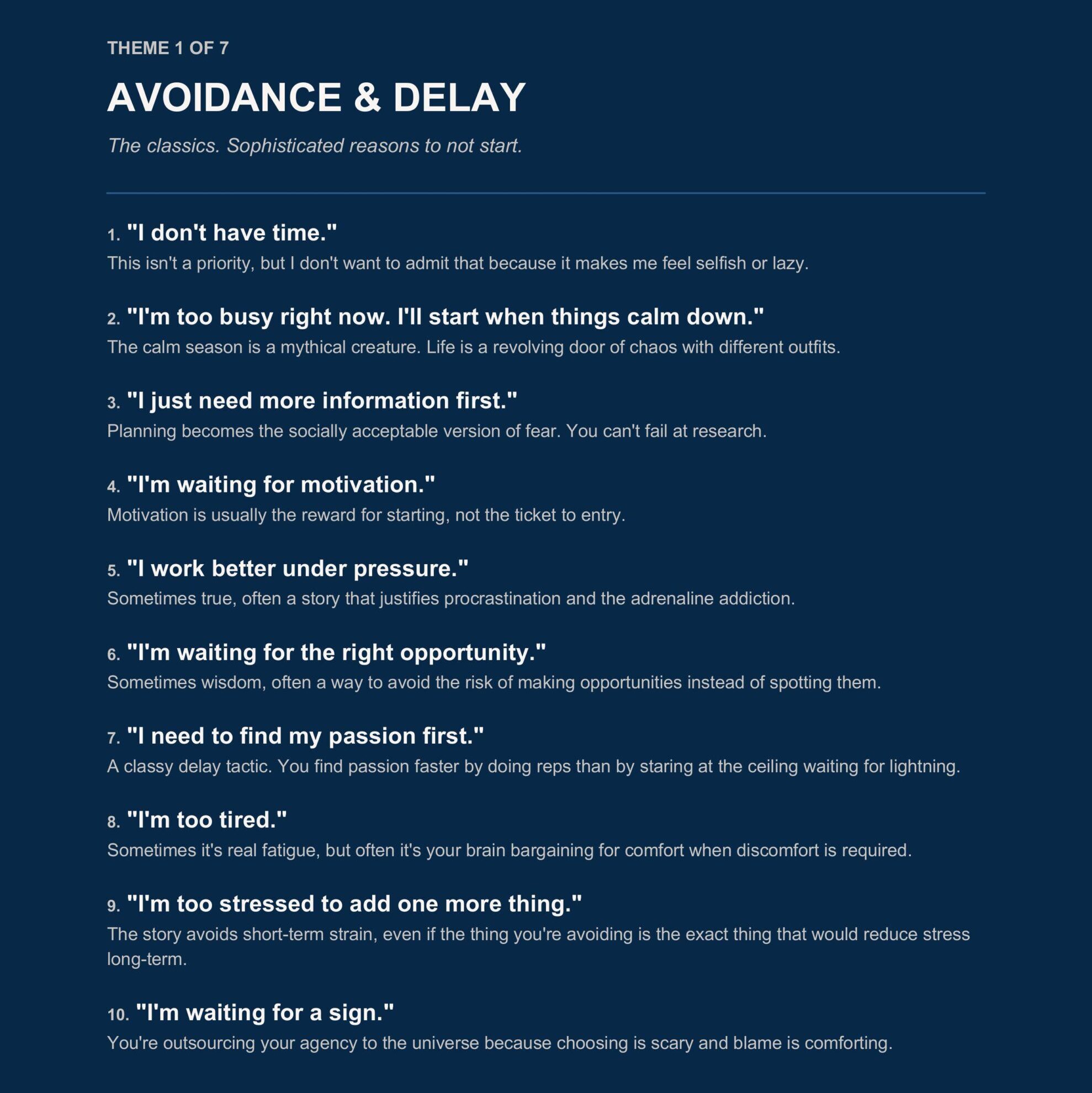 Preview page showing a sample of the stories list inside The Stories You're Still Telling