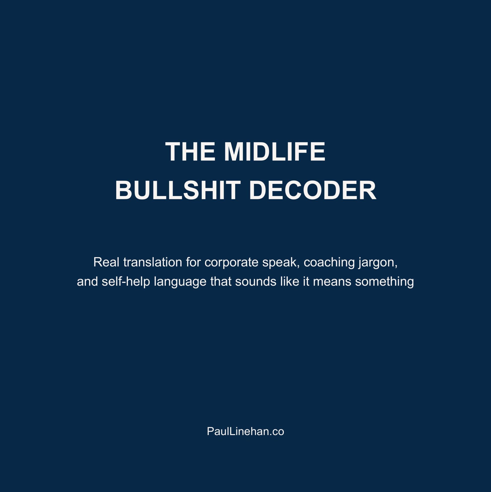 The Midlife Bullshit Decoder cover