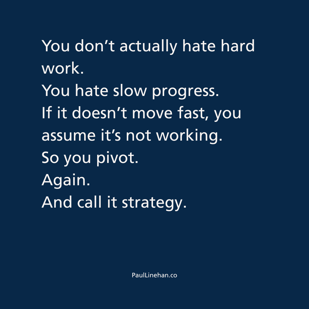 Slow Progress or Strategy? The Pivot Trap