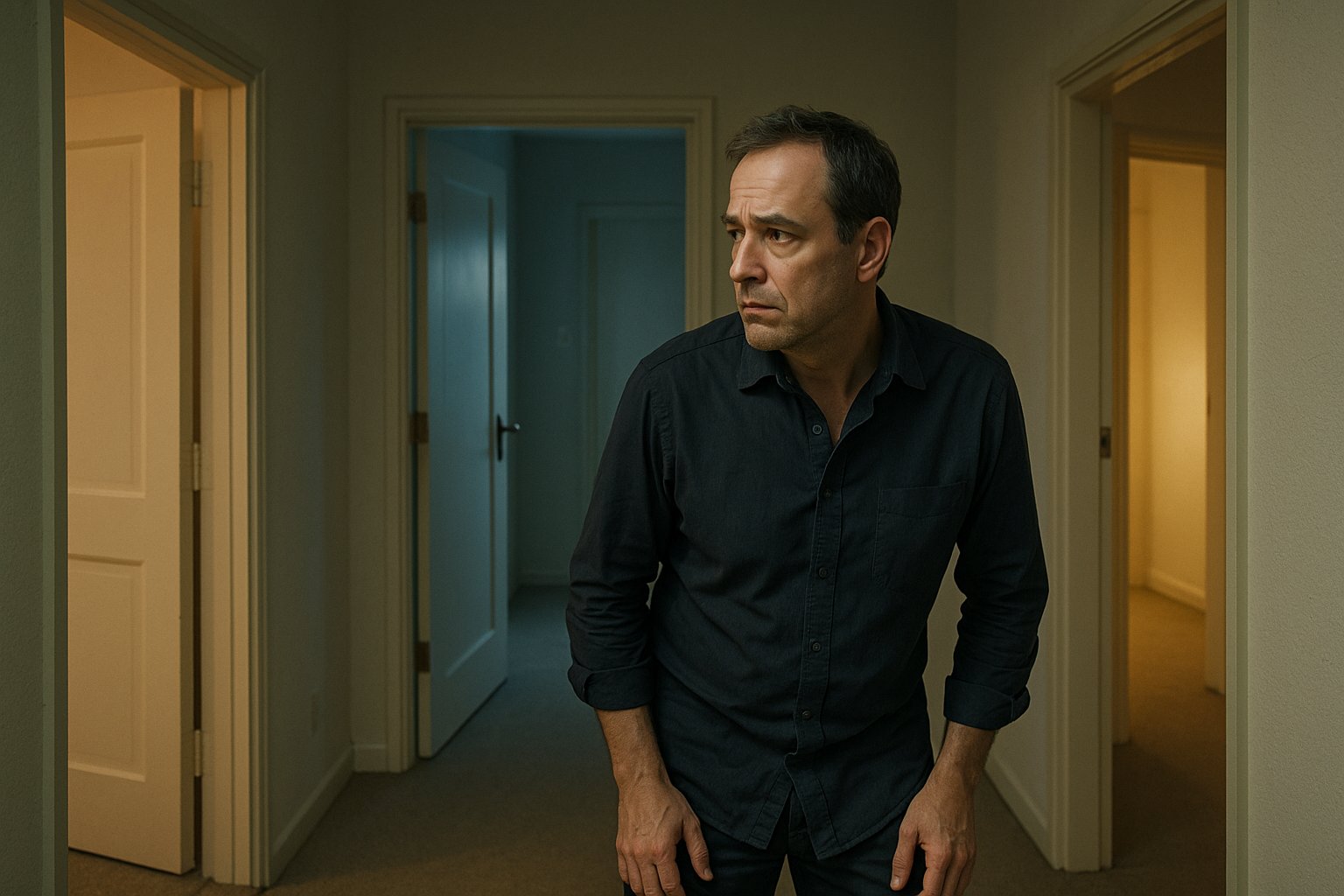 Man stuck between competing midlife roles