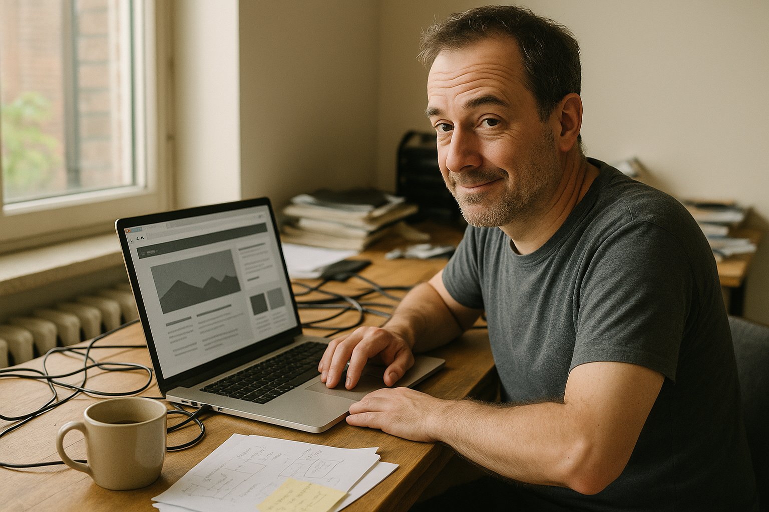 A guy building a website while trying to make sense of his personal brand